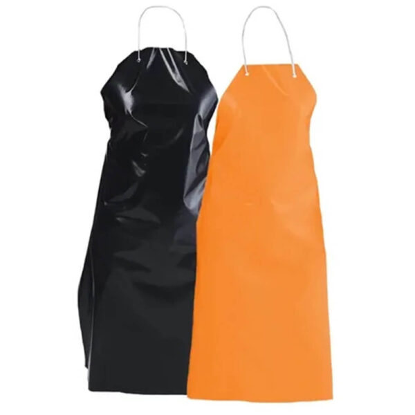 Avental De Trevira KP1000 1,20x0,70cm Laranja e Preto Com Tiras Soldadas CA-21208 1