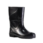 Bota de Pvc Work Preta Sem Forro Cano Médio