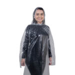 Capa de Chuva Descartável Polietileno Transparente com Capuz