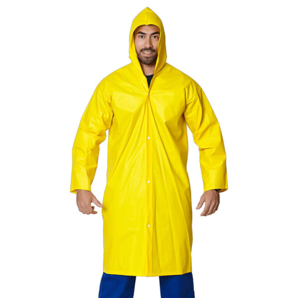 Capa de Chuva de Pvc com Capuz e Manga Longa-1