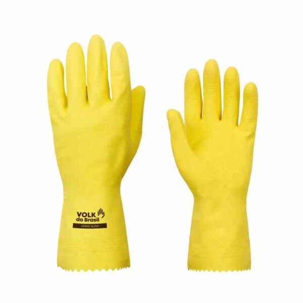 Luva Látex Verniz Silver Slim Amarela - Volk CA-37277