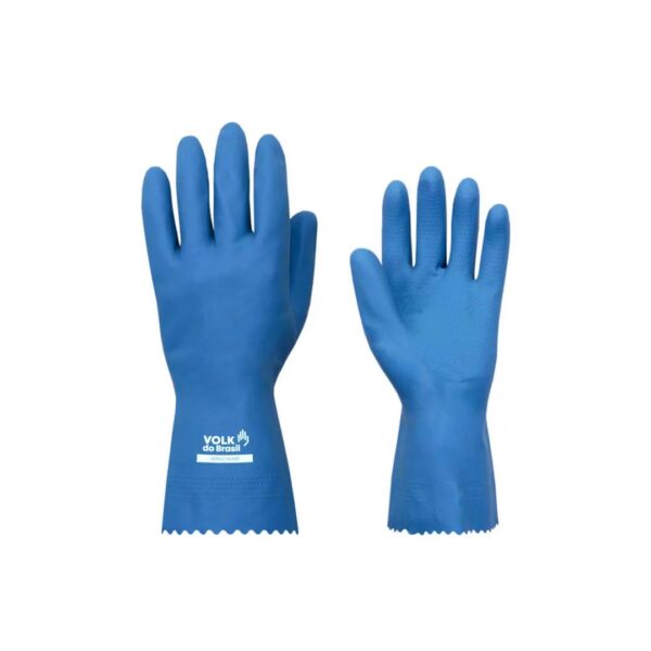 Luva Látex Verniz Silver Slim Azul - 01