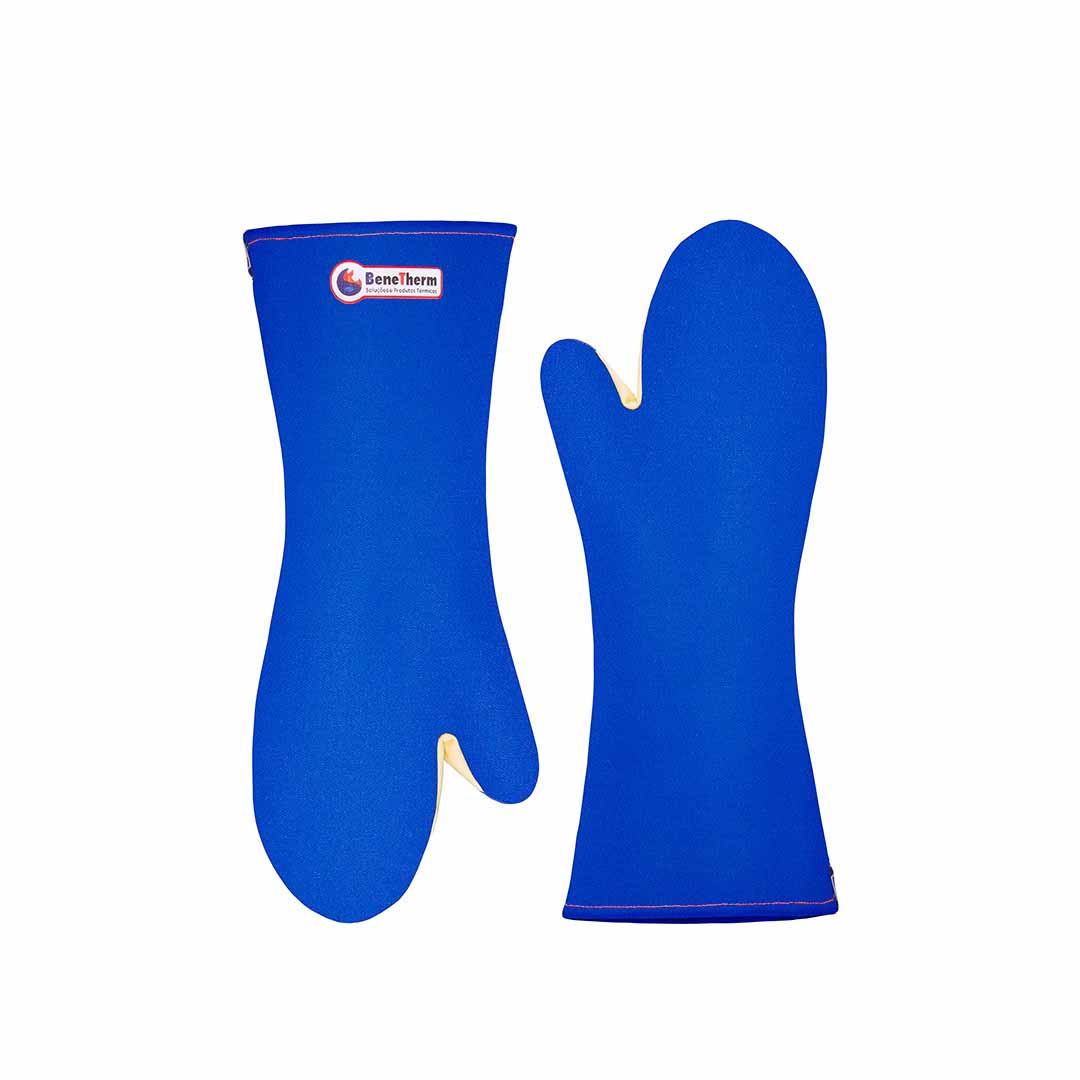 Luva Tipo Mão de Gato Térmica Therm-K 002 50cm Alta Temperatura - Benetherm CA-37970 02 ok Luva Tipo Mão de Gato Térmica Therm-K 002 50cm Alta Temperatura