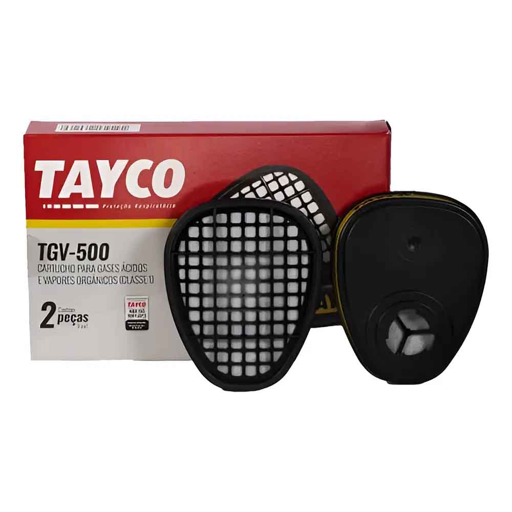 Cartucho Químico Para Vapores Orgânicos e Gases Ácidos TGV-500 Classe 1 - 01 Cartucho Químico Para Vapores Orgânicos e Gases Ácidos TGV-500 Classe 1
