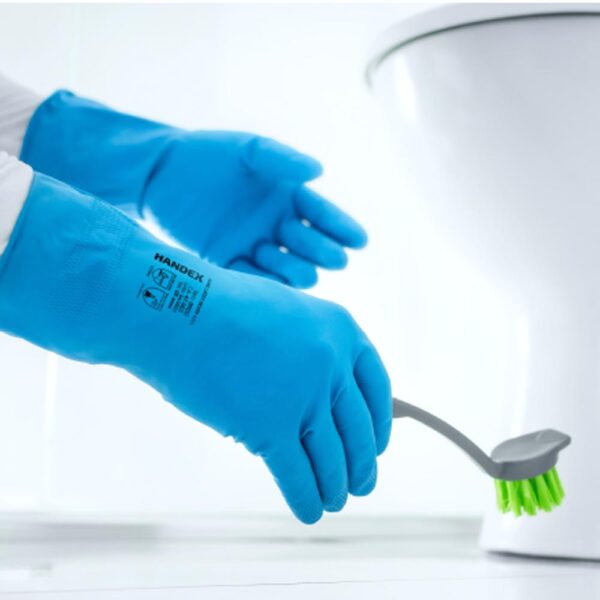 Luva Hand Latex Silver Azul - Handex CA-47061 03